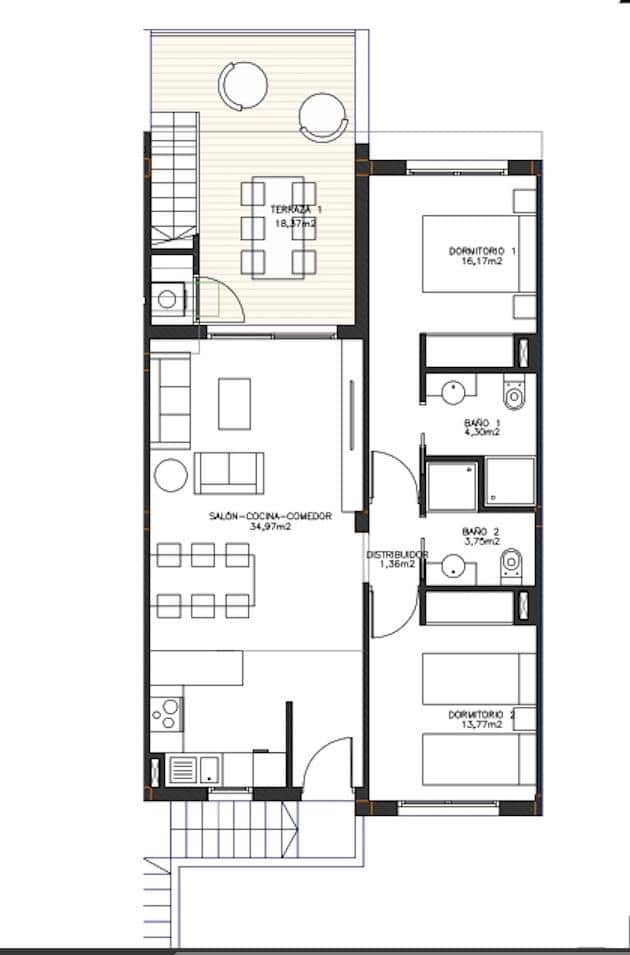 2 bedroom Apartment for rent in Finestrat with pool garage - € 1,750 (Ref: 9159381)