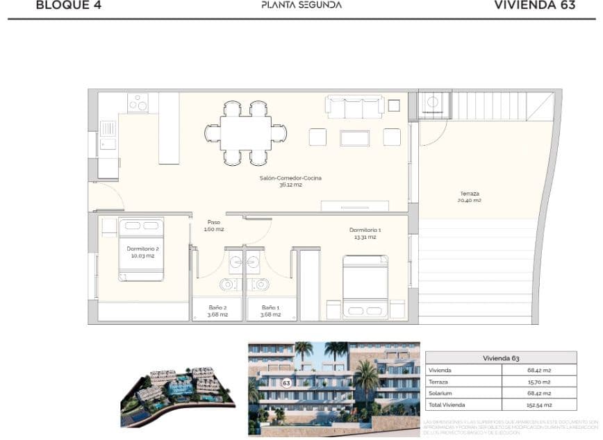 2 camera da letto Attico in vendita in Finestrat con piscina - 369.000 € (Rif: 9166907)