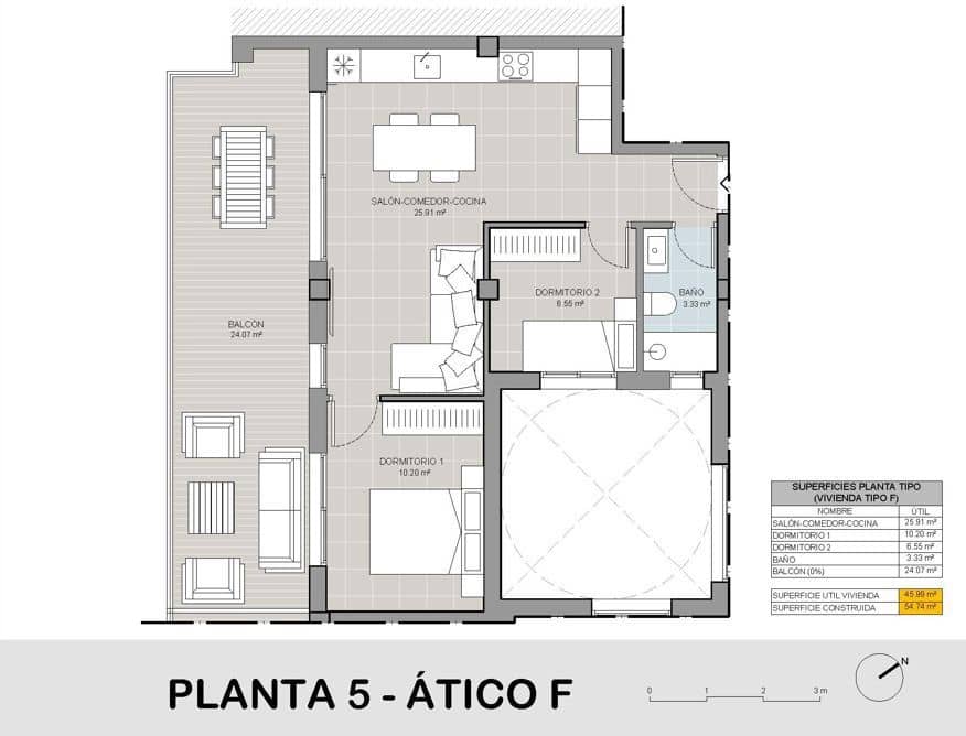 2 camera da letto Attico in vendita in Torrevieja con piscina - 405.000 € (Rif: 9185295)