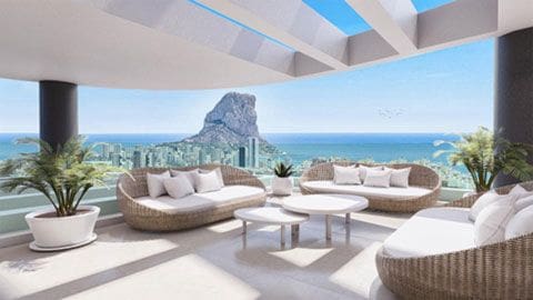 4 Zimmer Penthouse zu verkaufen in Calpe / Calp mit Pool - 970.000 € (Ref: 9200412)