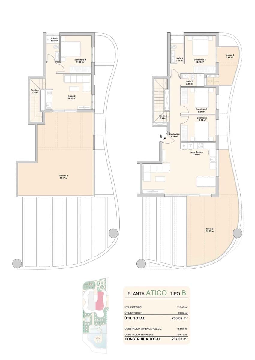 4 Zimmer Penthouse zu verkaufen in Calpe / Calp mit Pool - 970.000 € (Ref: 9200412)