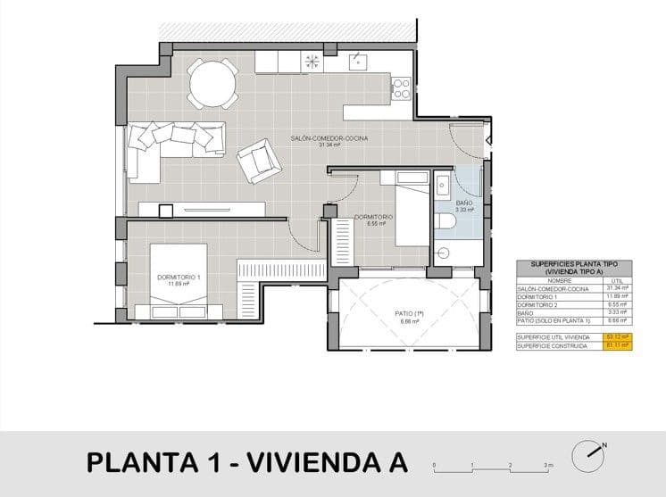 2 soveværelse Lejlighed til salg i Torrevieja med swimmingpool garage - € 265.000 (Ref: 9228826)