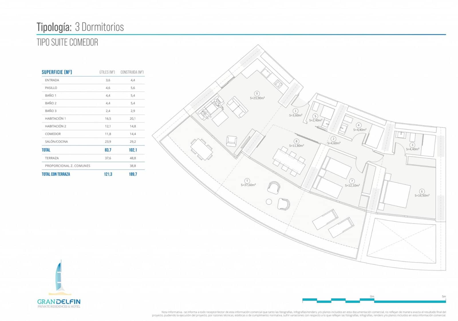 2 camera da letto Appartamento in vendita in Benidorm con piscina - 1.108.000 € (Rif: 9265481)