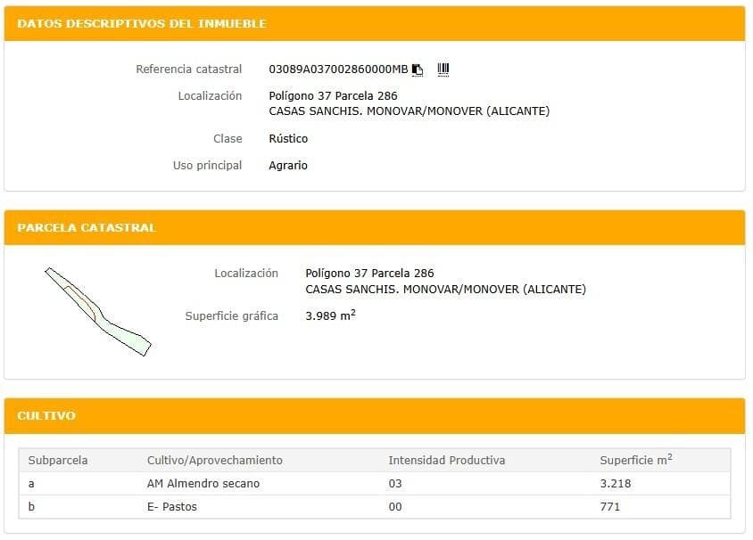 Grond te koop in Monovar / Monover - € 17.000 (Ref: 9303432)