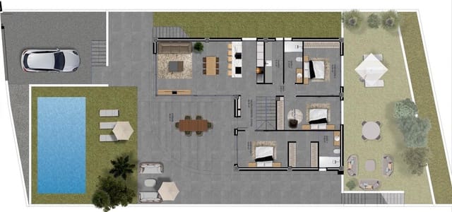 3 makuuhuone Huvila myytävänä paikassa Finestrat mukana uima-altaan - 699 000 € (Ref: 9433369)