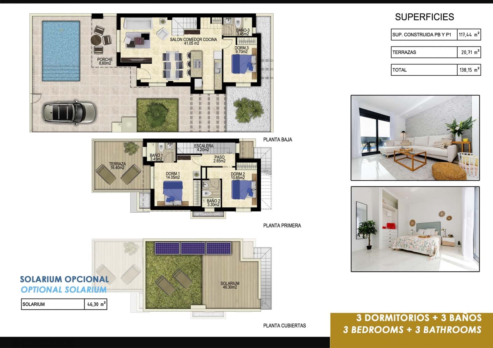 3 chambre Villa/Maison à vendre à Orihuela - 439 000 € (Ref: 9465595)