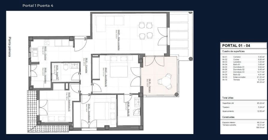 3 makuuhuone Huoneisto myytävänä paikassa Javea / Xabia mukana uima-altaan - 398 500 € (Ref: 9483513)