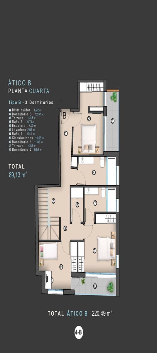 Ático de 3 habitaciones en Torrevieja en venta - 488.000 € (Ref: 9634172)