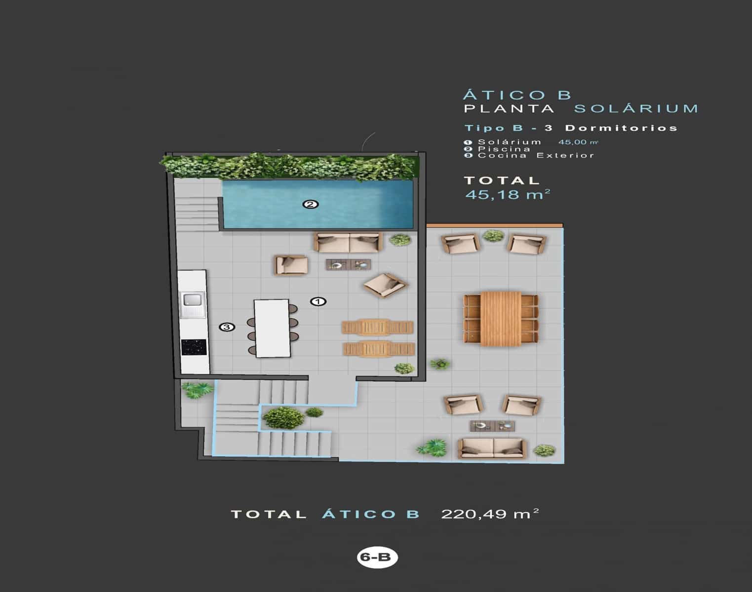 Ático de 3 habitaciones en Torrevieja en venta - 488.000 € (Ref: 9634172)