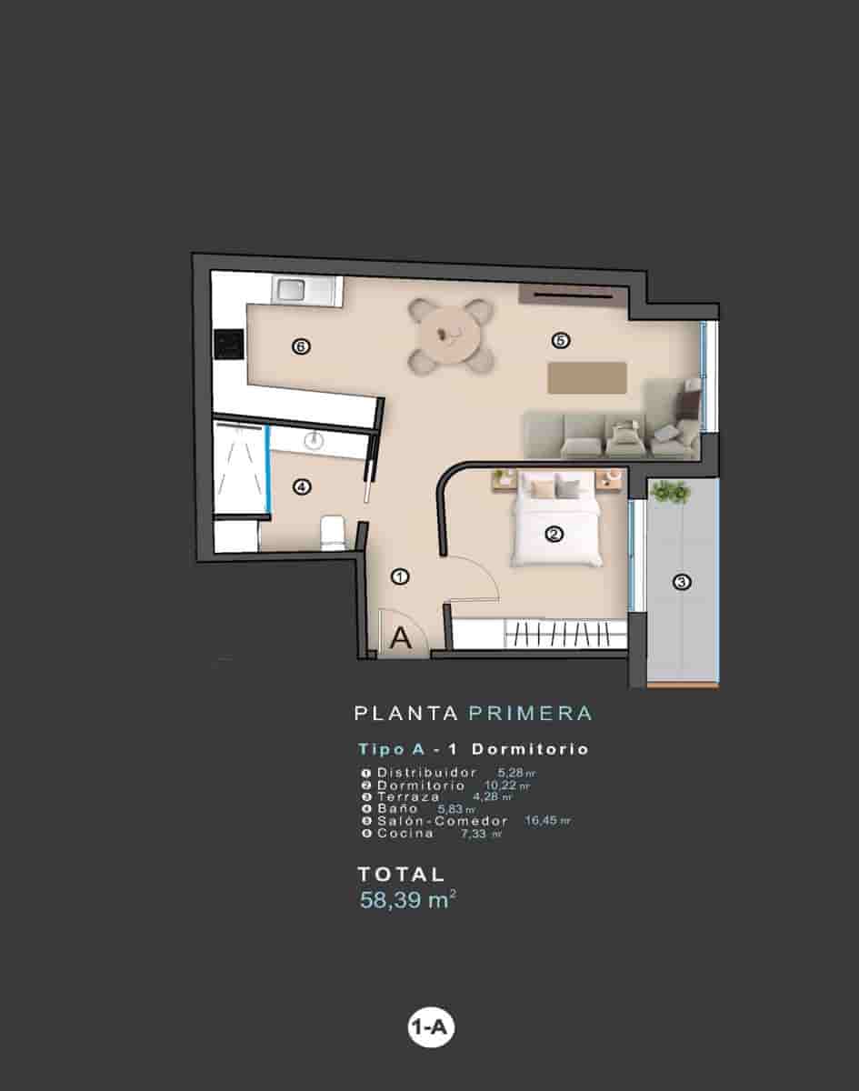1 Zimmer Apartment zu verkaufen in Torrevieja - 170.000 € (Ref: 9634175)