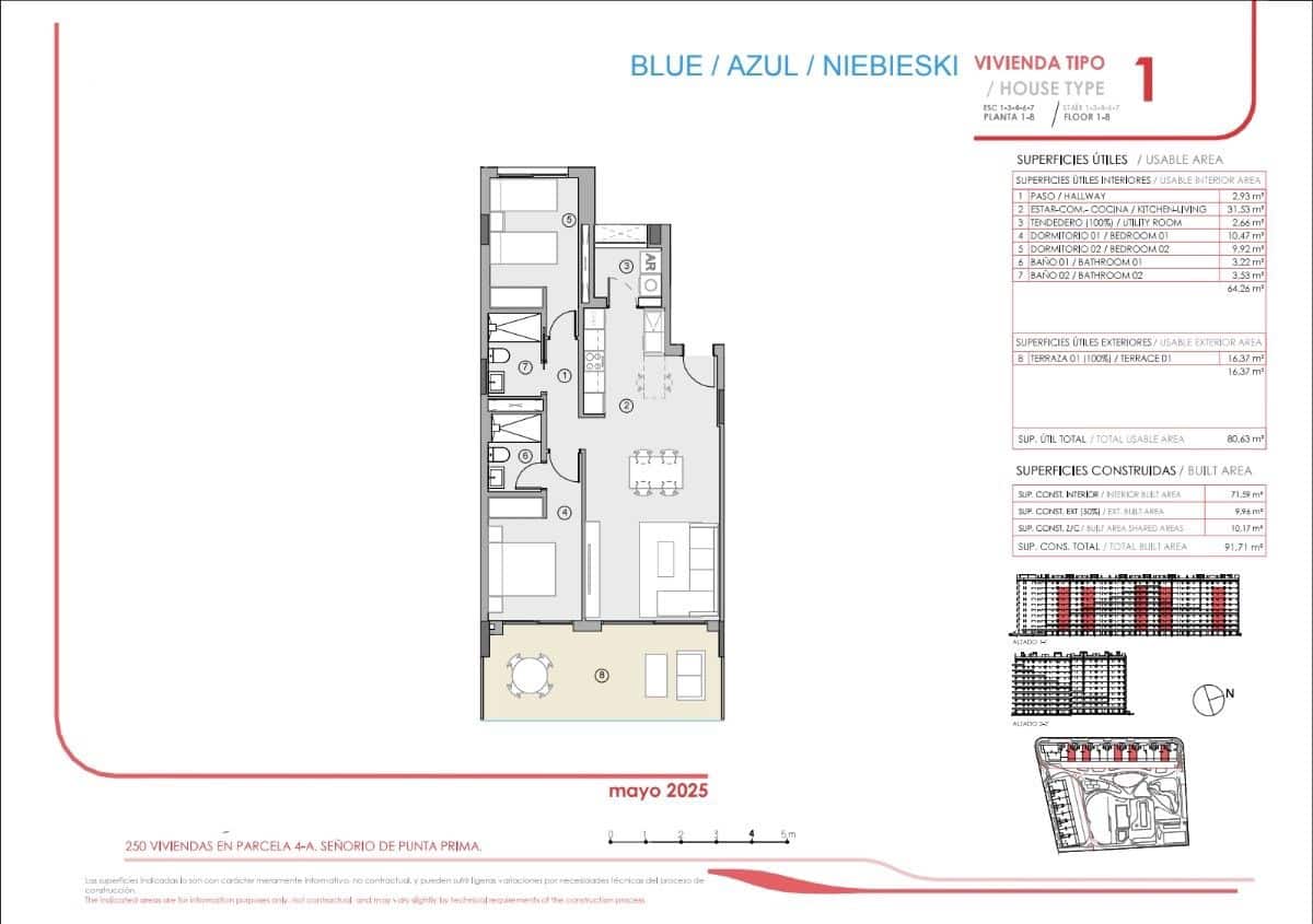 2 bedroom Apartment for sale in Punta Prima with pool - € 364,000 (Ref: 9721643)