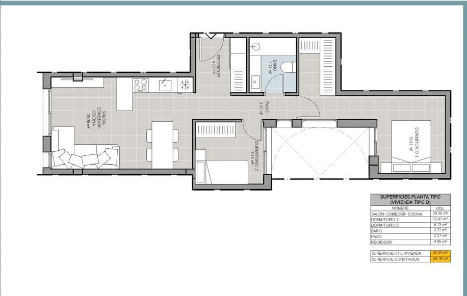 2 soverom Leilighet til salgs i Torrevieja med svømmebasseng - € 249 000 (Ref: 9726604)