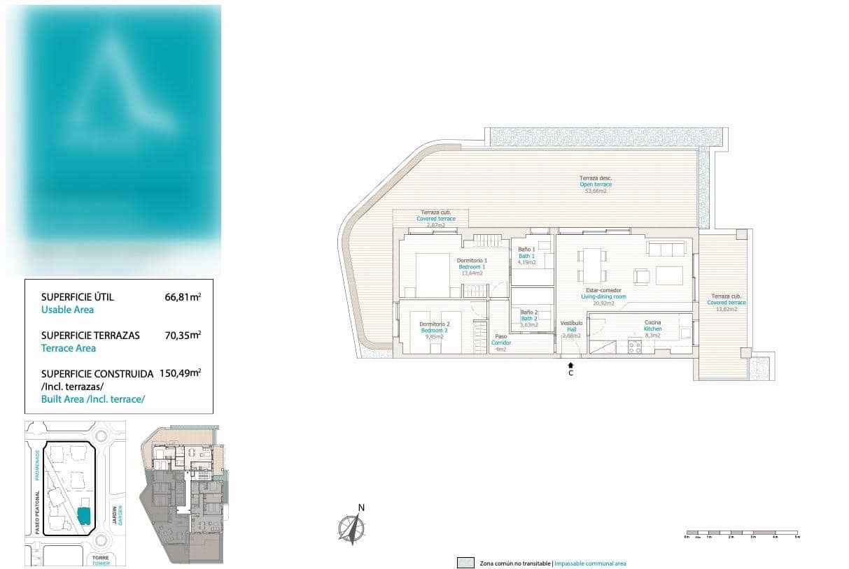 2 slaapkamer Appartement te koop in La Villajoyosa / Vila Joiosa met zwembad - € 470.000 (Ref: 9758919)
