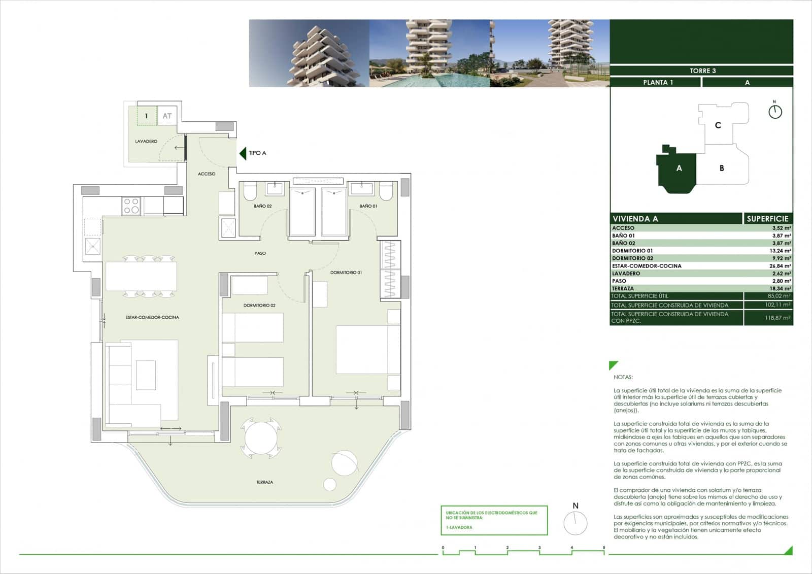 2 chambre Appartement à vendre à Calpe / Calp avec piscine - 395 000 € (Ref: 9839210)