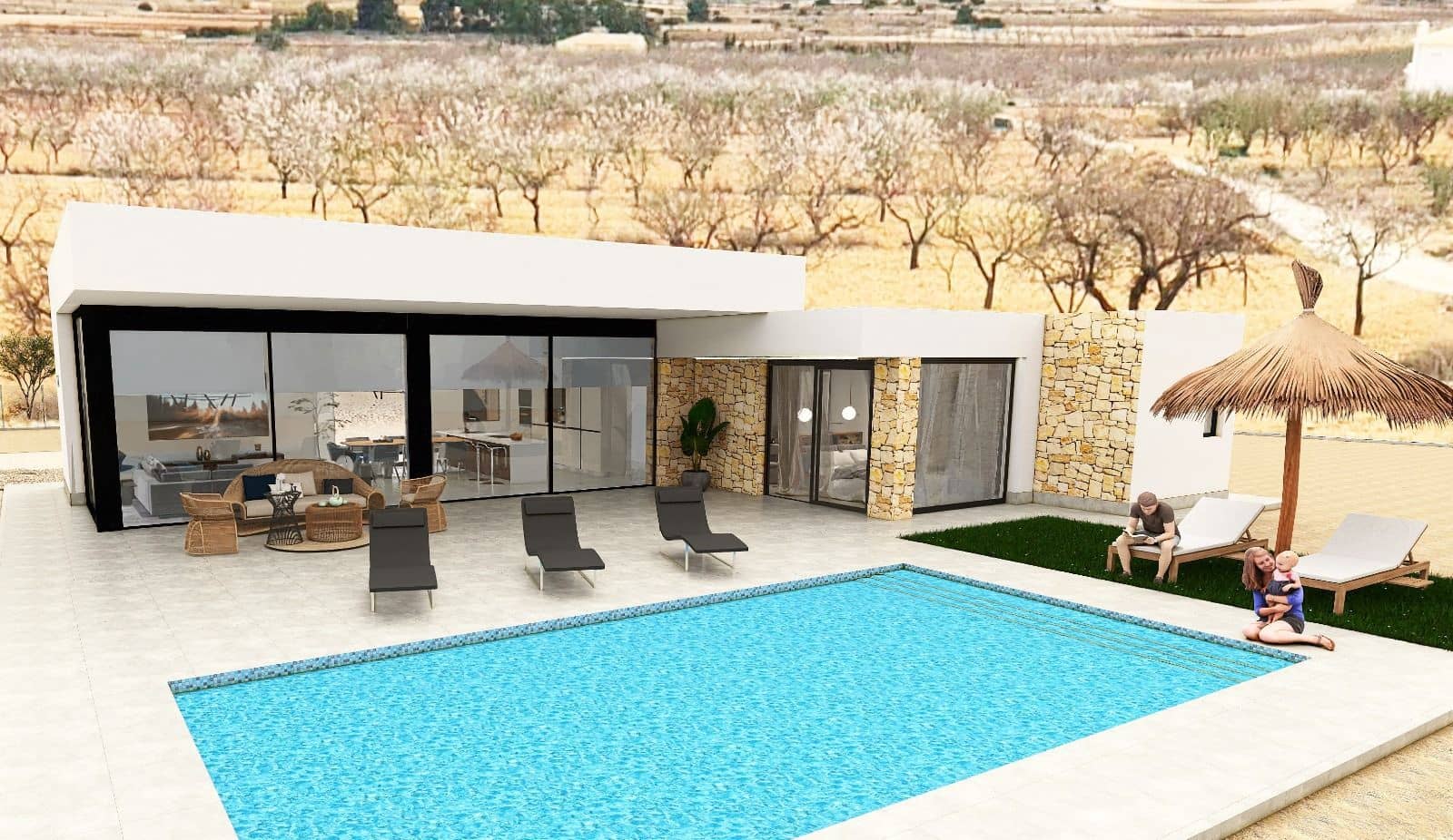 3 soverom Villa til salgs i Pinoso med svømmebasseng garasje - € 570 000 (Ref: 9979788)