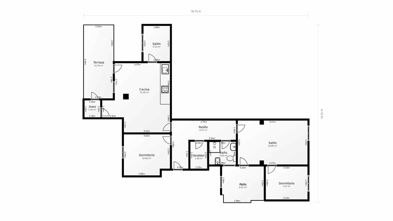 Piso de 2 habitaciones en Aspe en venta - 109.000 € (Ref: 9999609)