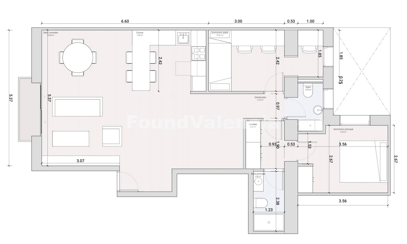 Apartamento de 2 habitaciones en València ciudad en venta - 435.000 € (Ref: 9357940)