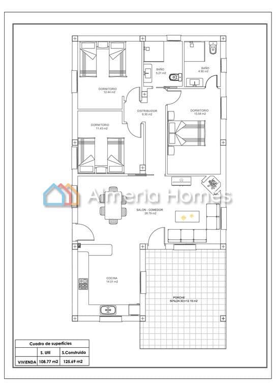 3 soveværelse Villa til salg i Arboleas med swimmingpool - € 274.995 (Ref: 9371151)