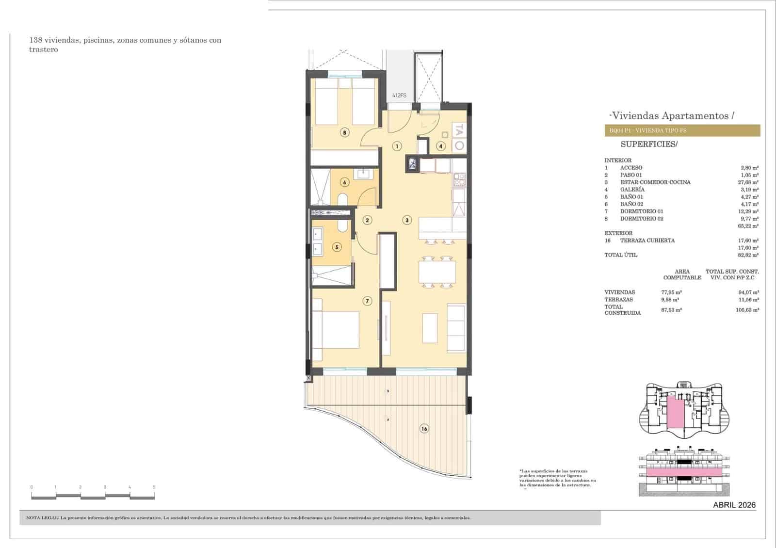 2 bedroom Apartment for sale in Finestrat with pool garage - € 400,000 (Ref: 10043628)