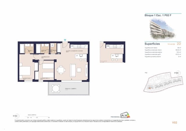 Apartamento de 2 habitaciones en Dénia en venta con piscina garaje - 333.000 € (Ref: 10043641)