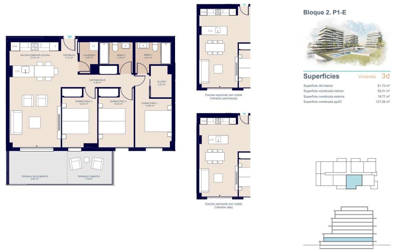 3 Zimmer Apartment zu verkaufen in La Villajoyosa / Vila Joiosa mit Pool Garage - 440.000 € (Ref: 10043647)
