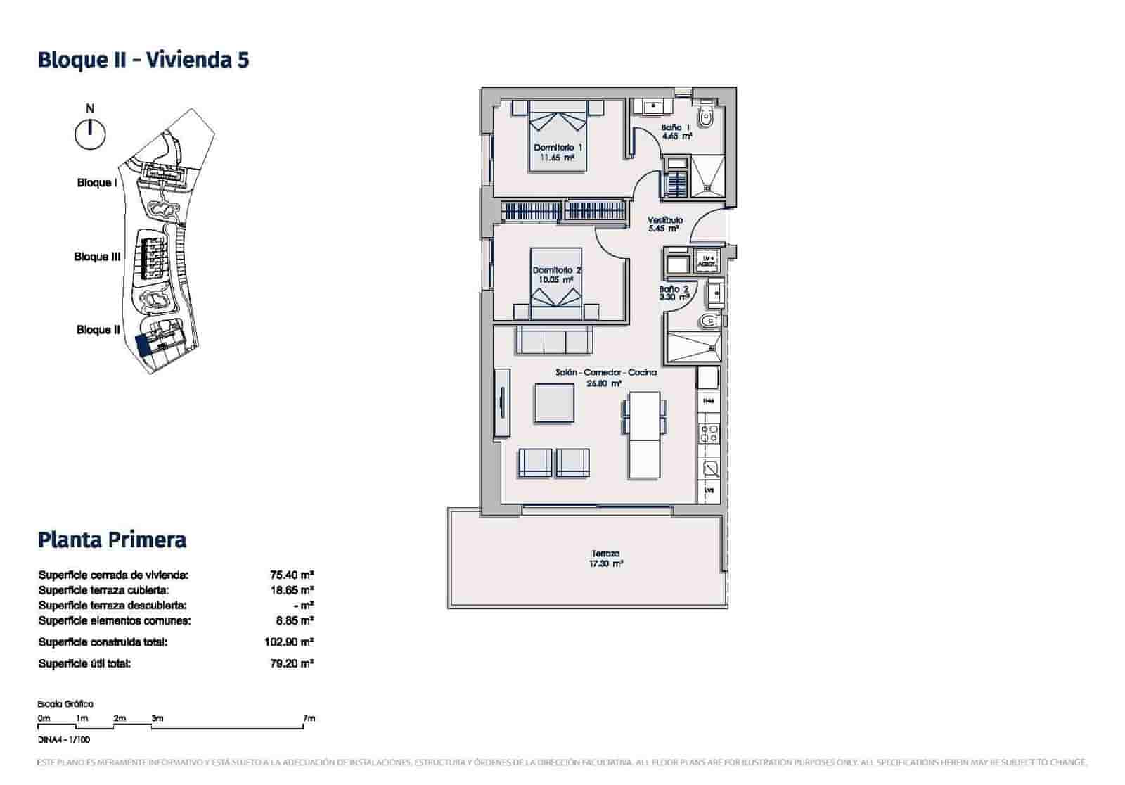 2 soverom Leilighet til salgs i Finestrat med svømmebasseng garasje - € 430 000 (Ref: 10043674)