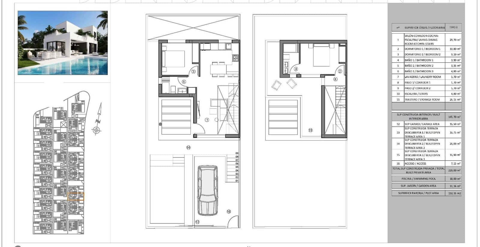 3 sovrum Villa till salu i Finestrat med pool garage - 578 500 € (Ref: 10043708)