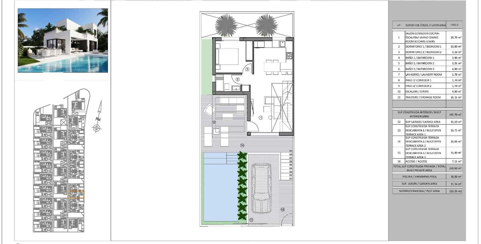 3 sovrum Villa till salu i Finestrat med pool garage - 578 500 € (Ref: 10043708)