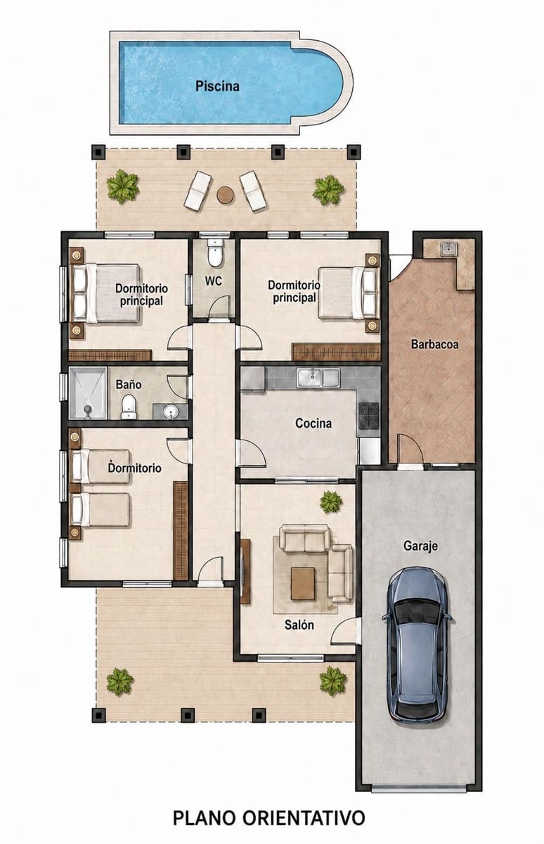 Chalet de 3 habitaciones en Chiclana de la Frontera en venta con piscina garaje - 399.900 € (Ref: 9851961)