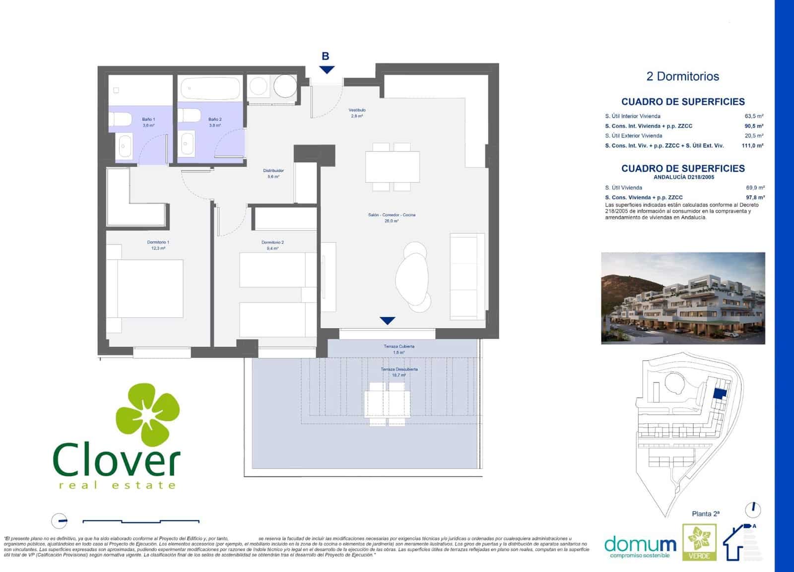 2 chambre Appartement à vendre à San Juan de los Terreros avec garage - 206 000 € (Ref: 9068932)