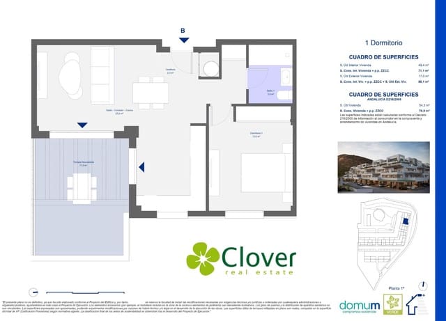 1 slaapkamer Flat te koop in San Juan de los Terreros, Pulpí met garage - € 166.000 (Ref: 9068933)