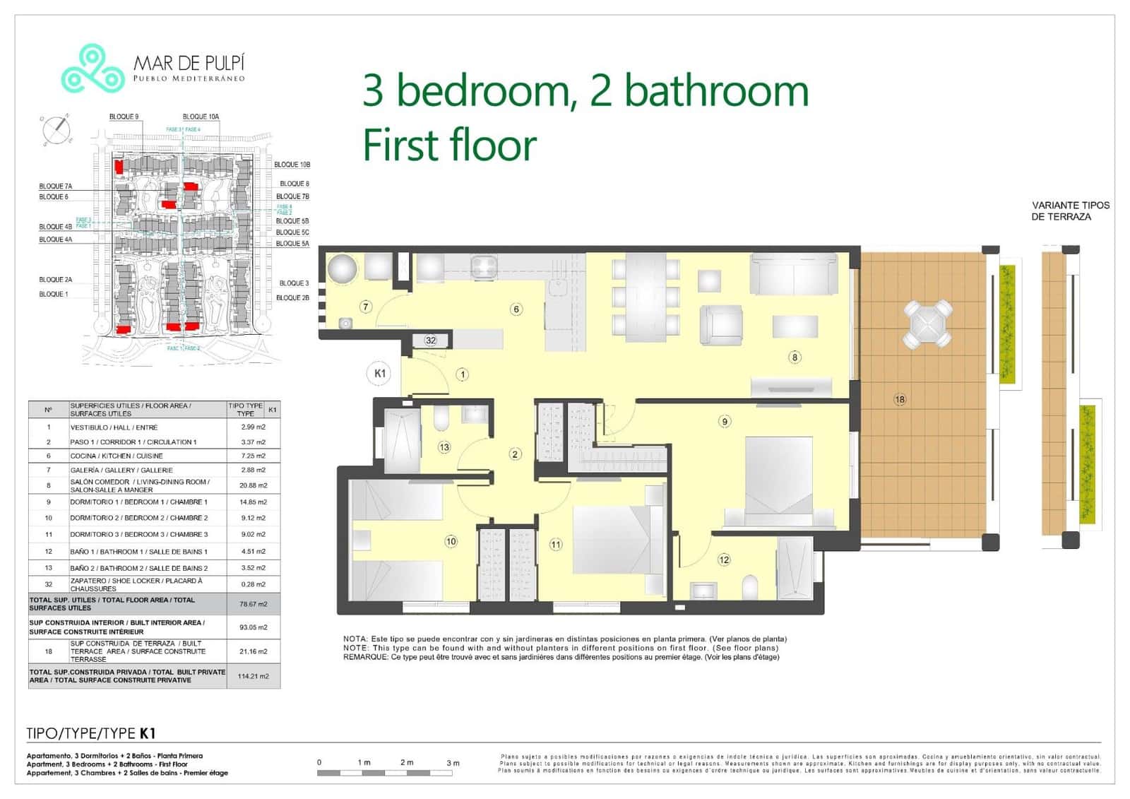 3 Zimmer Wohnung zu verkaufen in San Juan de los Terreros mit Pool Garage - 235.000 € (Ref: 9446603)