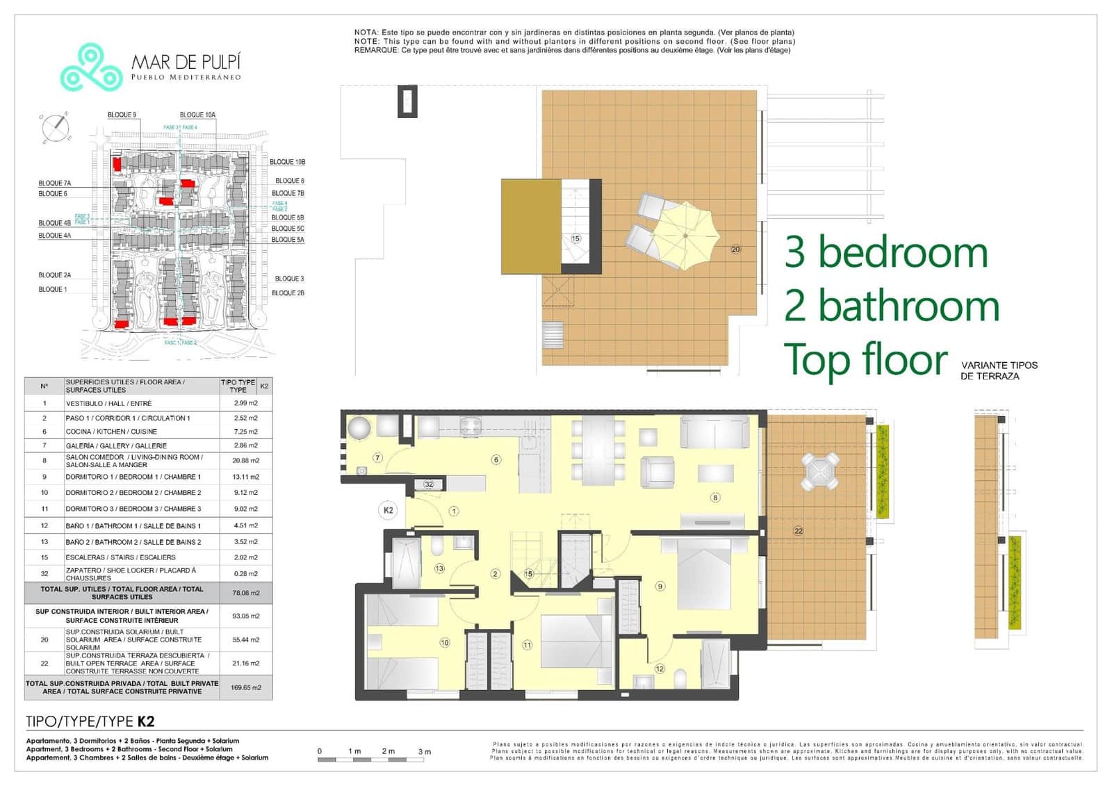 3 Zimmer Wohnung zu verkaufen in San Juan de los Terreros mit Pool Garage - 235.000 € (Ref: 9446603)