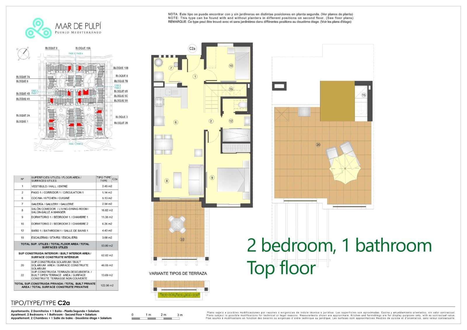 2 Zimmer Wohnung zu verkaufen in San Juan de los Terreros mit Pool Garage - 185.000 € (Ref: 9446605)