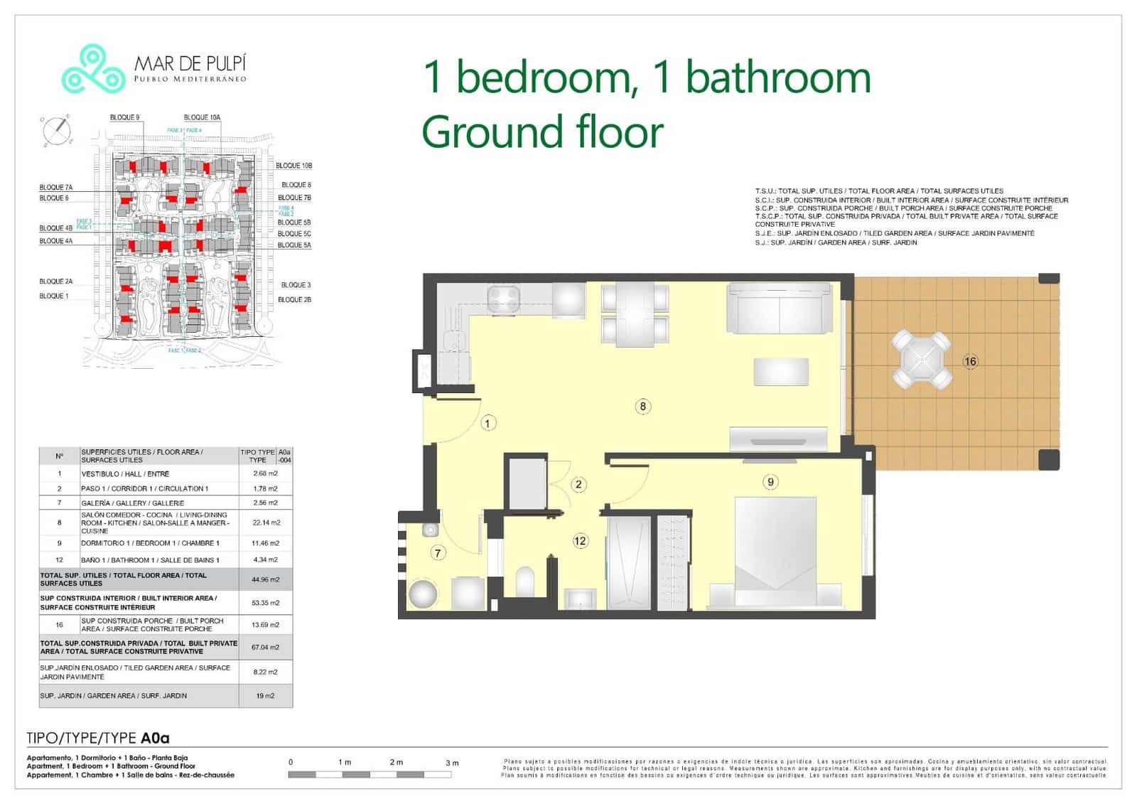 1 slaapkamer Flat te koop in San Juan de los Terreros met zwembad garage - € 160.000 (Ref: 9446606)