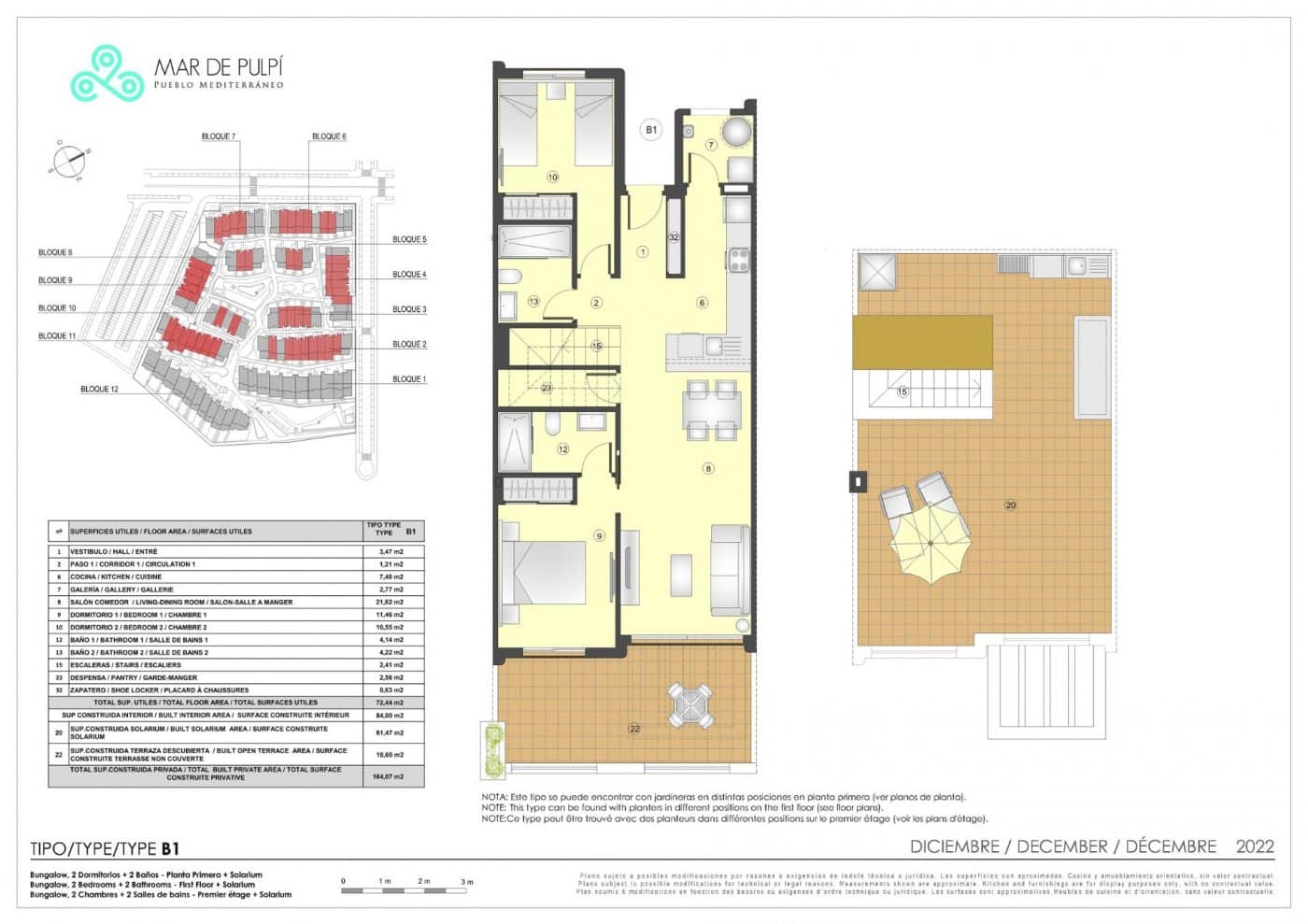 2 makuuhuone Kattohuoneisto myytävänä paikassa San Juan de los Terreros mukana uima-altaan - 267 000 € (Ref: 9618240)