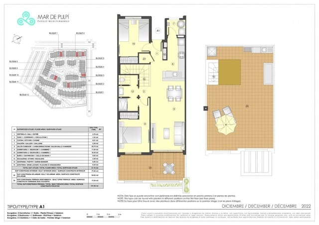 2 soverom Penthouse til salgs i San Juan de los Terreros, Pulpí med svømmebasseng - € 272 000 (Ref: 9618242)