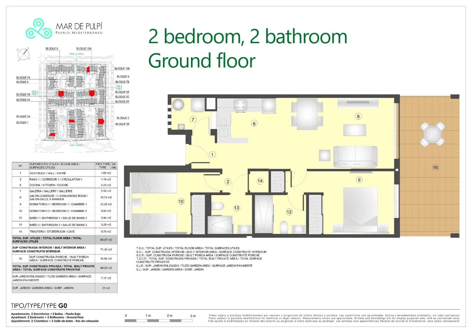 2 bedroom Apartment for sale in San Juan de los Terreros with pool - € 203,000 (Ref: 9618249)