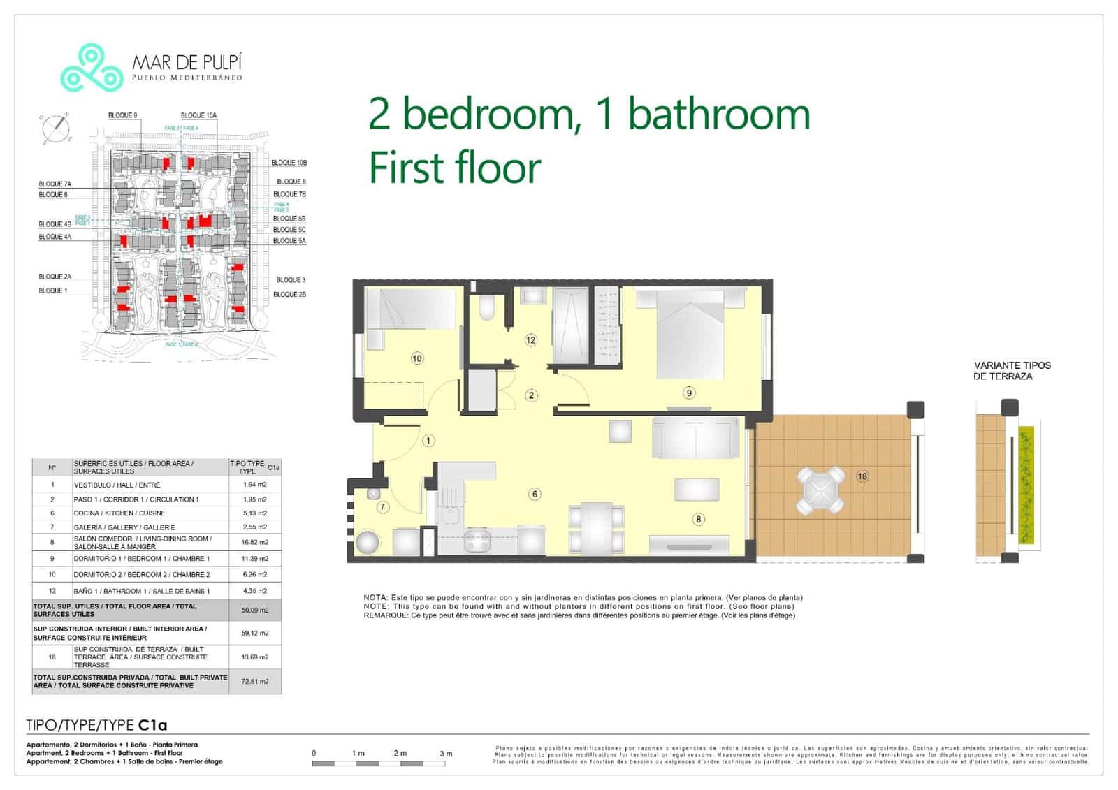 2 sypialnia Apartament na sprzedaż w San Juan de los Terreros z basenem - 185 000 € (Ref: 9618250)