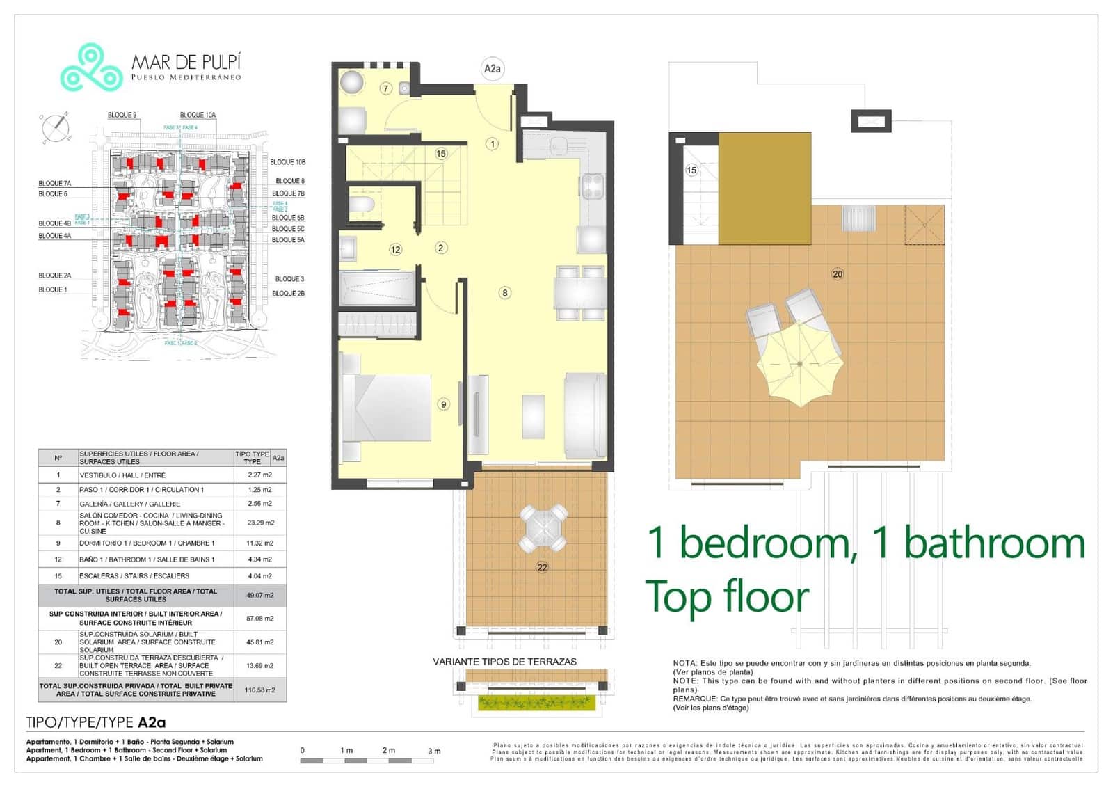 1 chambre Appartement à vendre à San Juan de los Terreros avec piscine - 160 000 € (Ref: 9618262)