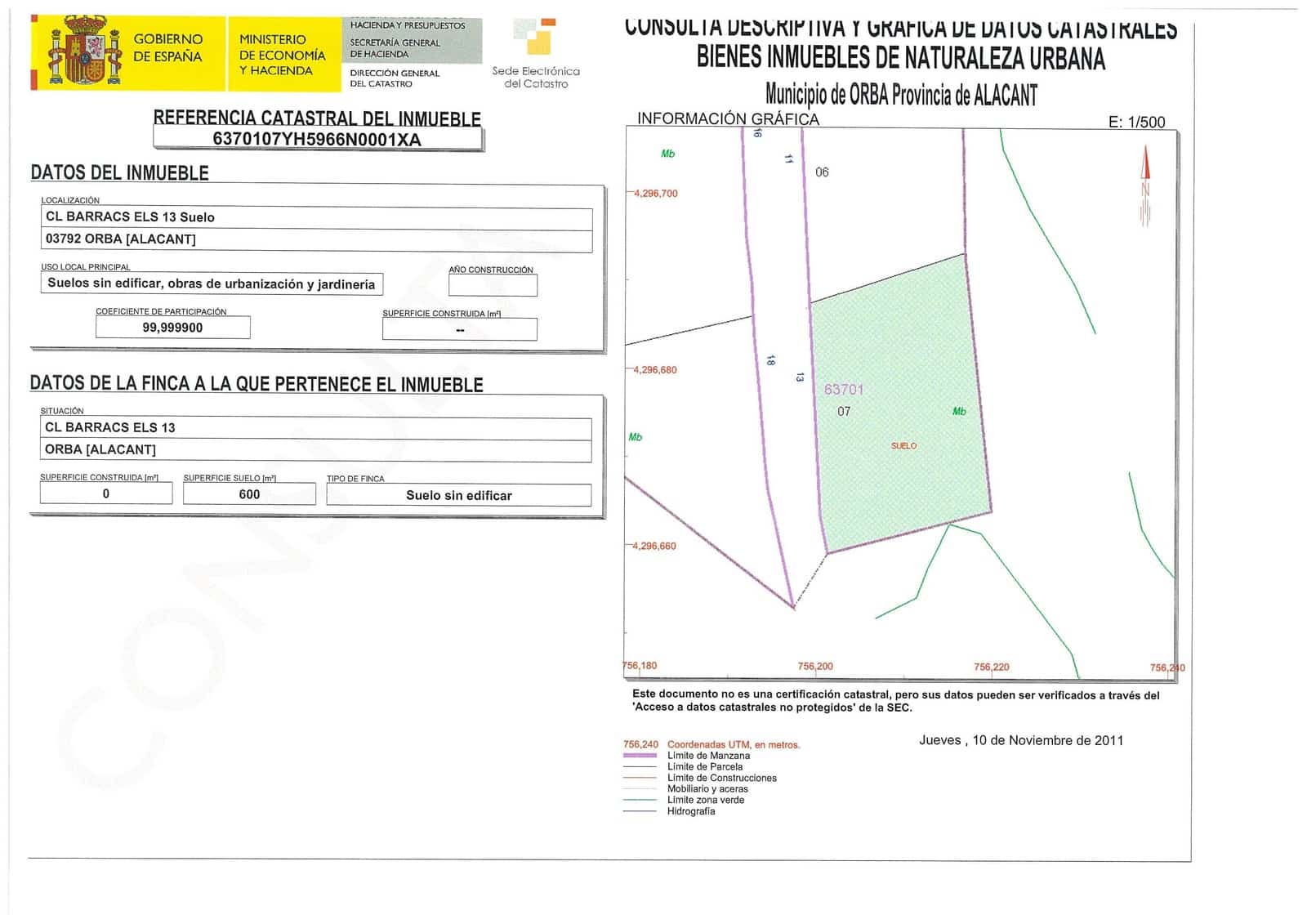 Area Edificabile in vendita in Orba - 60.000 € (Rif: 2364815)