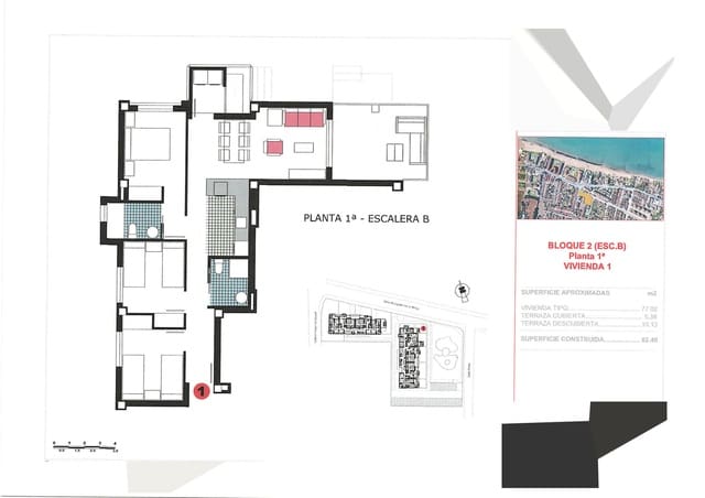 2 chambre Appartement à vendre à Las Marinas / Les Marines, Dénia avec piscine - 399 000 € (Ref: 8494319)