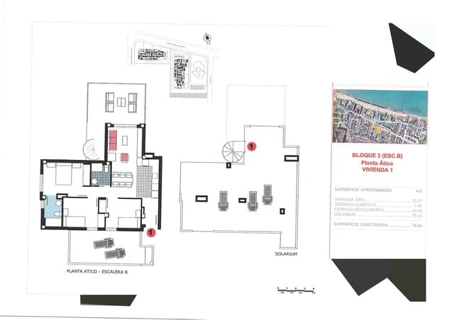 2 quarto Penthouse para venda em Las Marinas / Les Marines, Dénia com piscina - 399 000 € (Ref: 8494322)