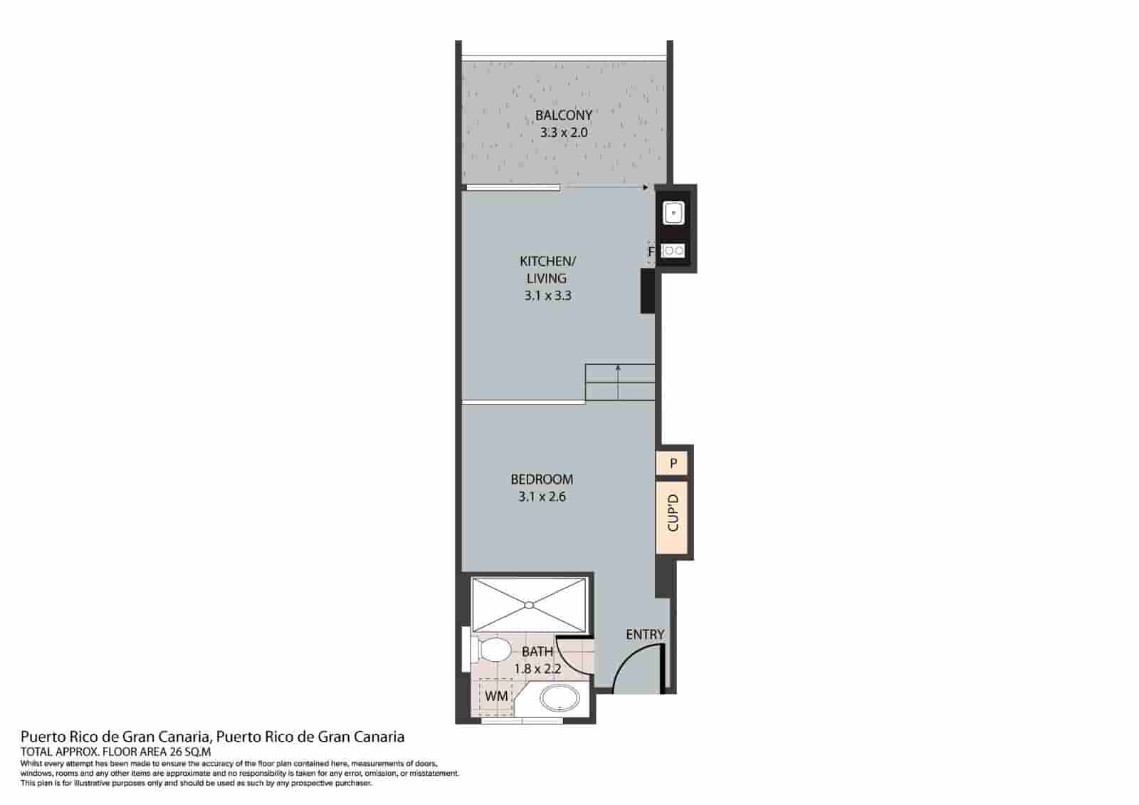 Lägenhet till salu i Puerto Rico med pool - 105 000 € (Ref: 9353548)