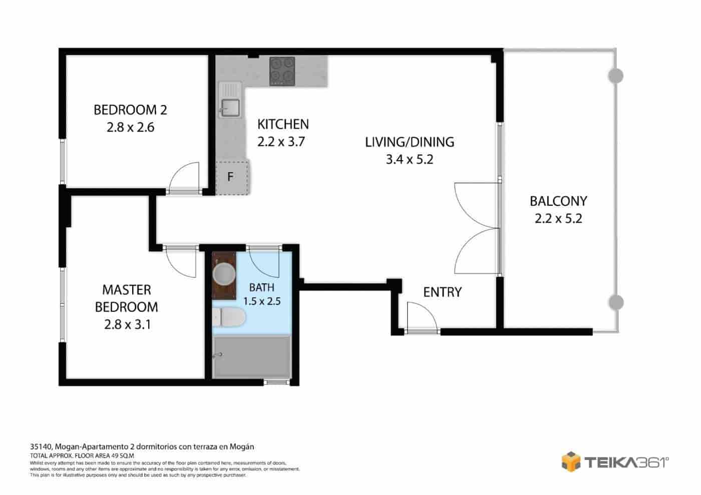 2 sovrum Lägenhet till salu i Mogan med garage - 325 000 € (Ref: 9385493)