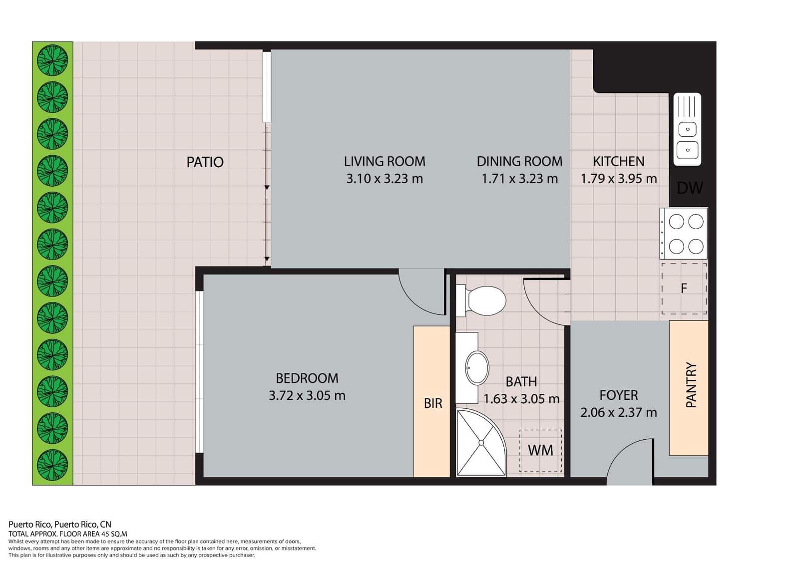 1 soverom Leilighet til salgs i Puerto Rico med svømmebasseng - € 195 000 (Ref: 9438430)