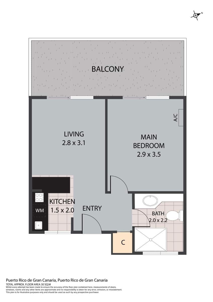 Apartamento de 1 habitación en Puerto Rico en venta con piscina - 159.000 € (Ref: 9818124)