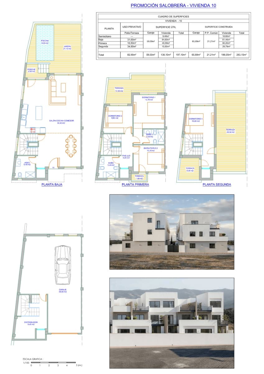 4 sovrum Semi-fristående Villa till salu i Salobrena med pool garage - 799 899 € (Ref: 10085561)