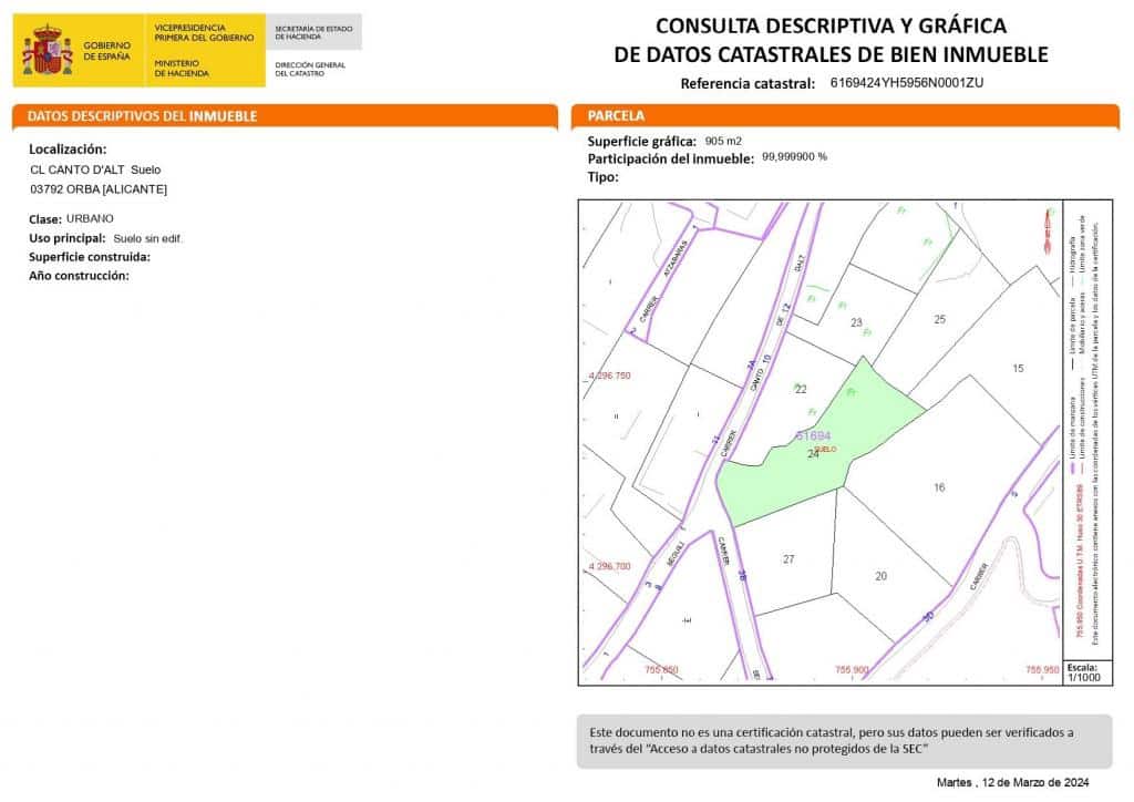 Ubebygd land til salgs i Orba - € 90 000 (Ref: 8401670)