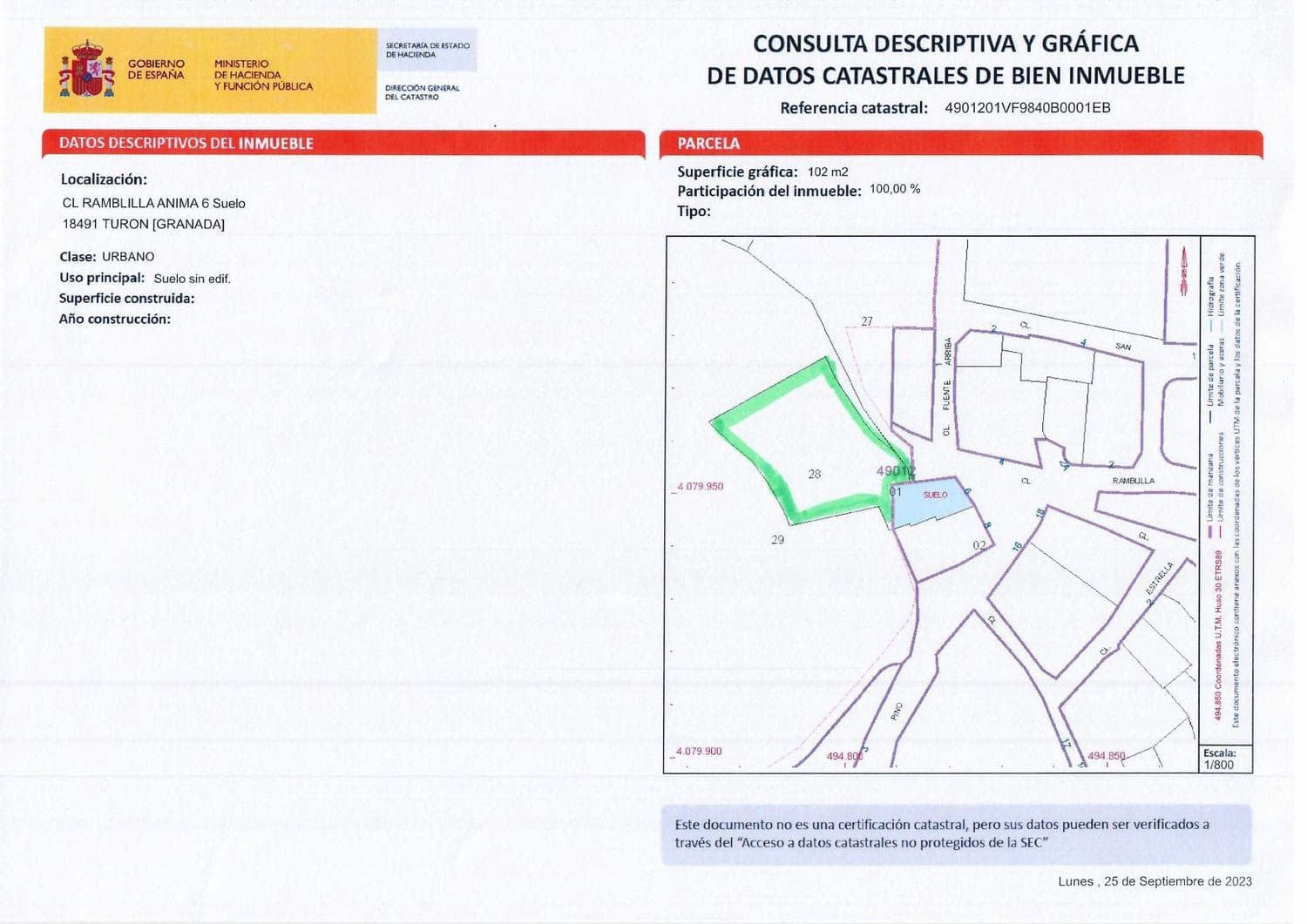 Terreno Non Edificato in vendita in Turon - 11.500 € (Rif: 8404512)